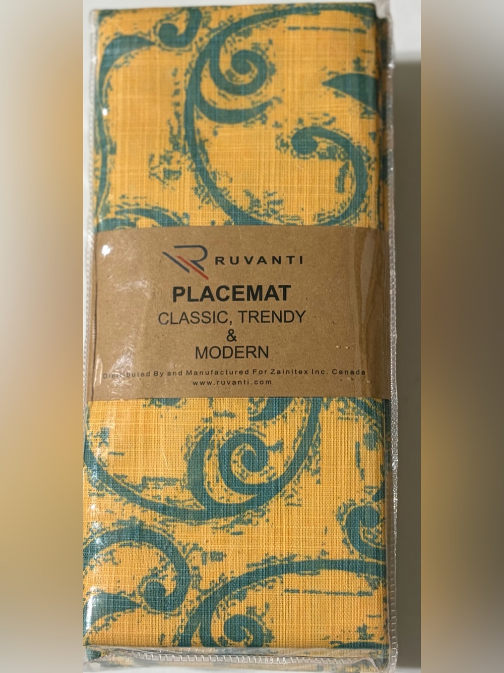 Ruvanti Cotton Placemats Set of 6 Classic Dining Table Mats New In Package